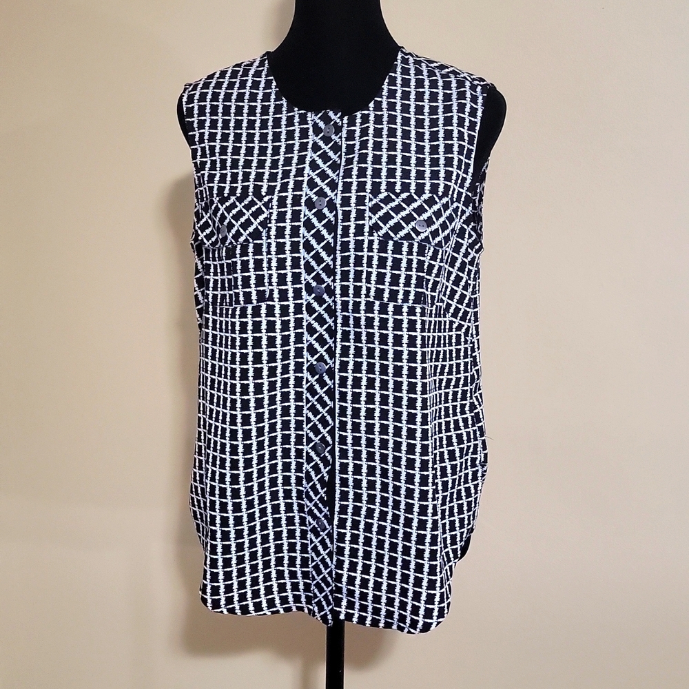 Brooklyn Industries Sleeveless Black & White Top - S
